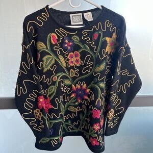 Women's Black and Multi Jumper